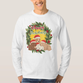 Whimsical Christmas Sweater | Puppies Tシャツ