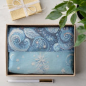 Whimsical Christmas Tree Blue Decoupage 薄葉紙 (ギフト)