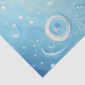 Whimsical Christmas Tree Blue Decoupage 薄葉紙 (詳細)