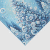 Whimsical Christmas Tree Blue Decoupage 薄葉紙 (詳細)