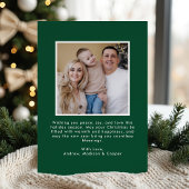 Whimsical Christmas Tree Bows Green Photo シーズンカード