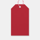 Whimsical Christmas Tree Bows Red Holiday ギフトタグ (裏面)