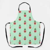 Whimsical Christmas Tree Cupcake Apron エプロン (正面)
