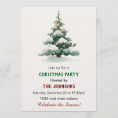 Whimsical Christmas Tree Dinner Party Invitation 招待状 (正面)
