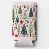 Whimsical Christmas Tree Forest スリム缶クーラー (裏面)