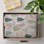 Whimsical Christmas Tree with Winter Fox Pastel 薄葉紙 (ギフト)