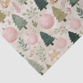Whimsical Christmas Tree with Winter Fox Pastel 薄葉紙 (詳細)