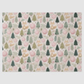 Whimsical Christmas Tree with Winter Fox Pastel 薄葉紙 (正面)