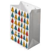 Whimsical Christmas Trees ミディアムペーパーバッグ (正面アングル)