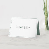 Whimsical Christmas Trees Business Logo Corporate シーズンカード (裏面)