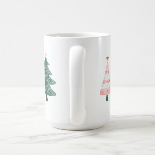 Whimsical Christmas Trees Mug コーヒーマグカップ (ハンドル)