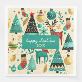 Whimsical Christmas trees & reindeer