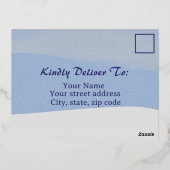 Whimsical Christmas Trees Response Card 箔シーズンポストカード (裏面)