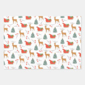 Whimsical Christmas Winter Wonderland Set ラッピングペーパーシート (正面3)