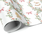 Whimsical Christmas Wreaths and Toys ラッピングペーパー (ロールコーナー)