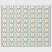 Whimsical Christmas Wreaths and Toys ラッピングペーパー (フラット)