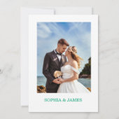 Whimsical Citrus Green & flower Wedding  招待状 (裏面)