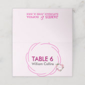 Whimsical Citrus Pink & flower Wedding   プレイスカード (外部開封)