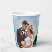 Whimsical Citrus Pink & flower Wedding  Sign 紙コップ (裏面)