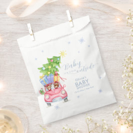 Whimsical Cold Outside Reindeer Bear Baby Shower  フェイバーバッグ