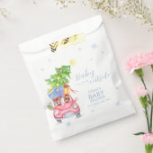 Whimsical Cold Outside Reindeer Bear Baby Shower  フェイバーバッグ (封をした状態)