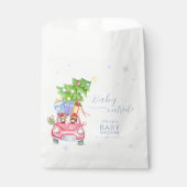 Whimsical Cold Outside Reindeer Bear Baby Shower  フェイバーバッグ (正面)