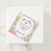 Whimsical Colorful Little Wildflower 1st Birthday  フェイバータグ (インサイチュ)