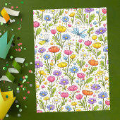 Whimsical Colorful Little Wildflower 1st Birthday  招待状