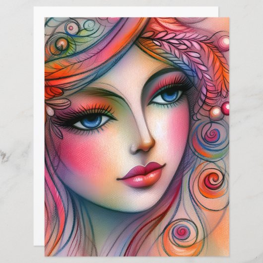 Whimsical Colorful Scrapbook Paper (正面/裏面)