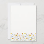 Whimsical Colorful Wildflower 1st Birthday Party 招待状 (裏面)