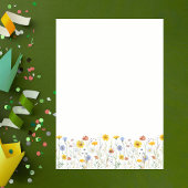 Whimsical Colorful Wildflower 1st Birthday Party 招待状