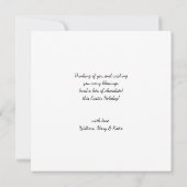 Whimsical Colorful Wildflower Bloom Happy Easter シーズンカード (裏面)