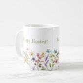 Whimsical Colorful Wildflower Bloom Spring Easter コーヒーマグカップ (正面左)