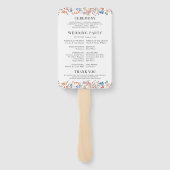 Whimsical Colorful Wildflower Wedding Program ハンドファン (裏面)