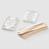 Whimsical Colorful Wildflower Wedding Program ハンドファン (組立なし)