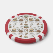 Whimsical "Compost Your Expectations" Frog & Cat P ポーカーチップ (シングル)