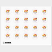 Whimsical Cookies Watercolor Bakery Product Name ラウンドシール (シート)