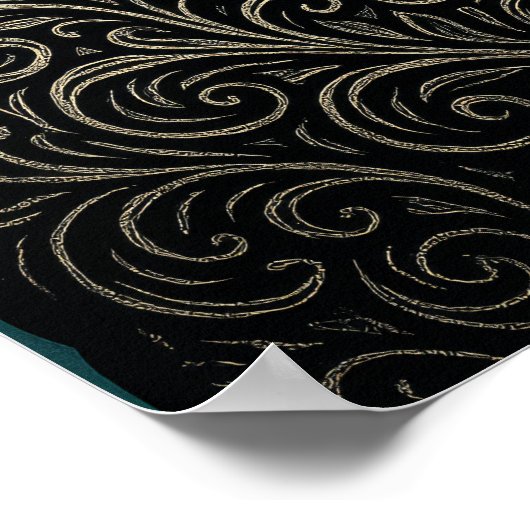  whimsical cool カーリー羊 ポスター (角)