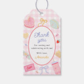 Whimsical Coquette Pink Hand Drawn ギフトタグ (正面)