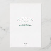 Whimsical Coquette Ribbons Foil Christmas Card 箔シーズンカード (裏面)