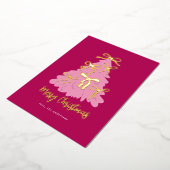 Whimsical Coquette Ribbons Foil Christmas Card 箔シーズンカード (回転した状態)