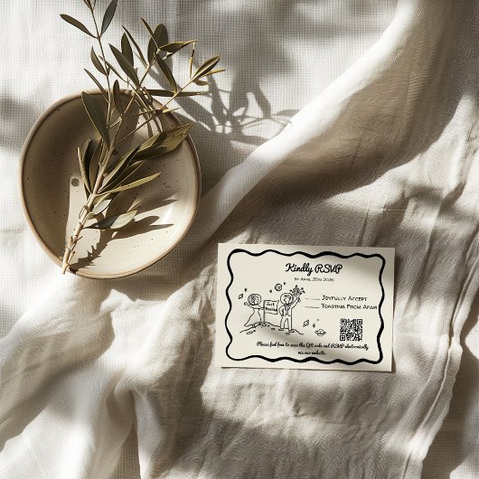 Whimsical cosmic plant RSVP Reply Card