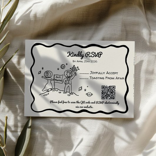 Whimsical cosmic plant RSVP Reply Card