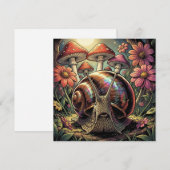 Whimsical Cosmic Snail & Mushroom Garden   (正面/裏面)