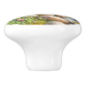 Whimsical Cottage Garden Birdhouse Stream セラミックノブ (側面)