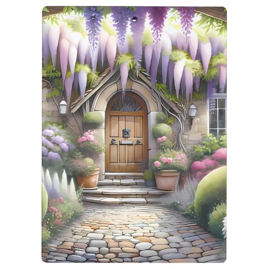 Whimsical Cottage Garden Pathway クリップボード (裏面)