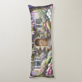 Whimsical Cottage Garden Pathway ボディピロー (裏面 (縦))