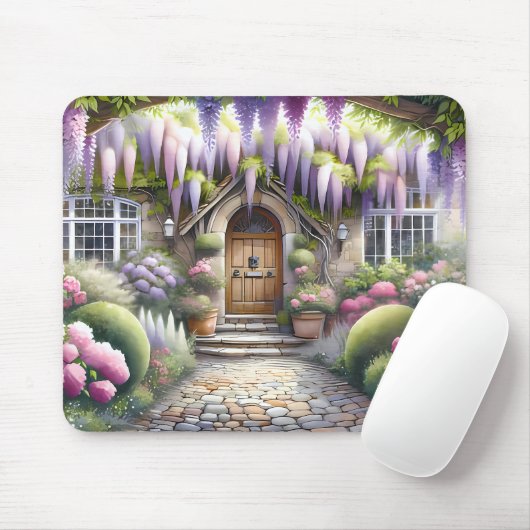 Whimsical Cottage Garden Pathway マウスパッド (マウス)