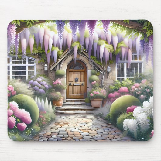 Whimsical Cottage Garden Pathway マウスパッド (正面)