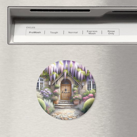 Whimsical Cottage Garden Pathway マグネット (インサイチュ (食洗機))